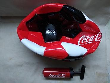 ronaldo dres 2017: Lopta za fudbal Coca Cola br.5tezina 422 gr. sa mini pumpom, nova — 2