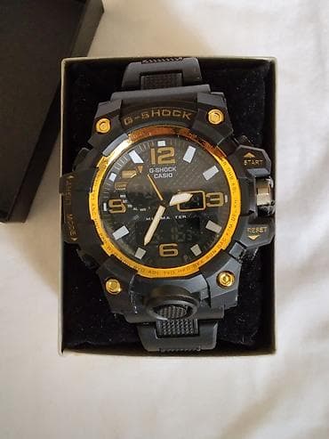 alba satovi: Casio G-Shock muški ručni sat – Mudmaster stil, crno-zlatni - Robusno — 1