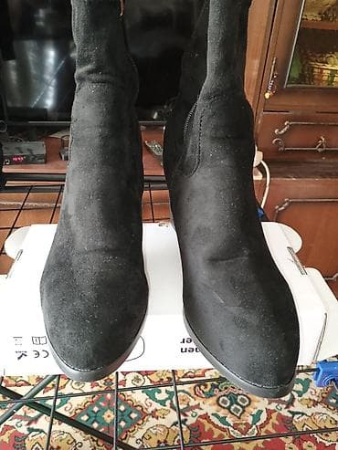 opposite shoes: High boots, 39, color - Black — 2