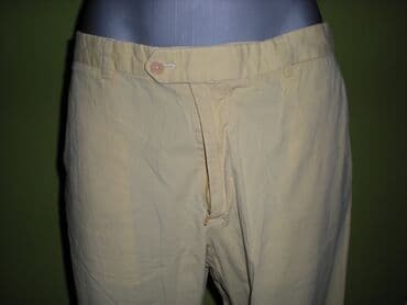 krem pantalone i crna kosulja: Pantalone harry & sons lake letnje pantalone, pastelno žute boje — 1
