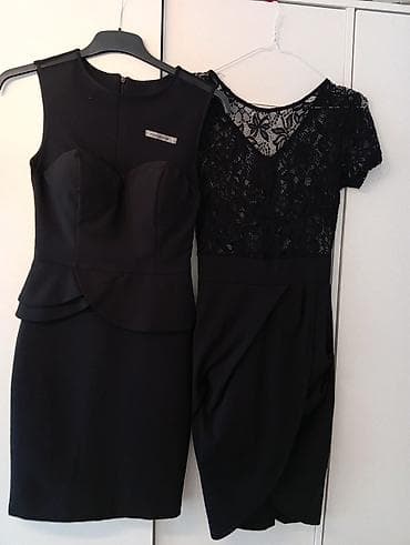 modeli haljina: Čipkana haljina u mint zelenoj boji - Model: ravna/silueta do kolena — 2