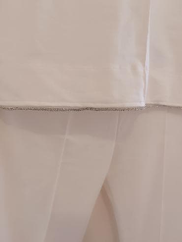 bele ravne sandale: LSK komplet trenerke – majica i pantalone, bela, veličina M - Dvod — 2