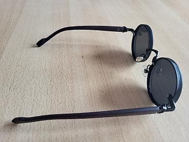 haljine za maturu piramida: Okrugle sunčane naočare – retro/steampunk stil - Tamno siva/crna — 7