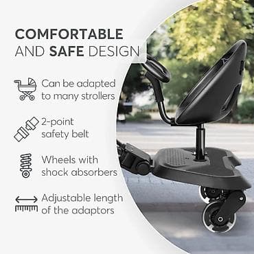 crne lakovane cipele zenske: KIKKA BOO univerzalni dodatak za kolica za drugo dete – ALLY XL, black — 5