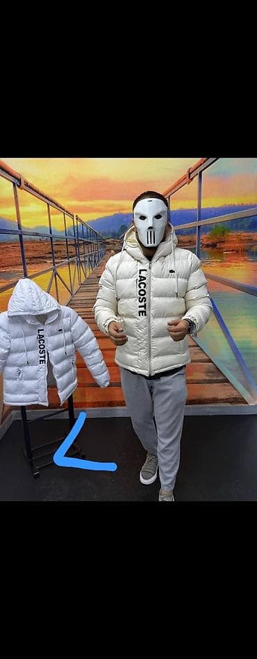 Ženska obuća: Zimska jakna S, Lacoste, bоја - Bela — 4