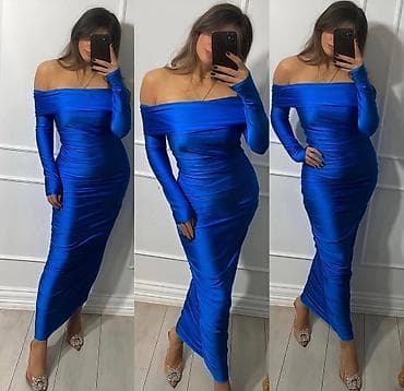 obuca bona: Elegantna midi haljina sa golim ramenima - Model: uska, duga midi — 2