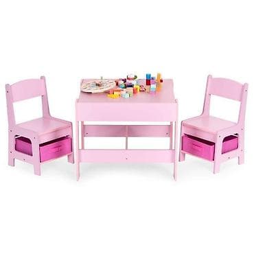 kupujem prodajem stolice: Dečiji set sto i 2 stolice sa tablom za pisanje Pink ECOTOYS Šifra — 1