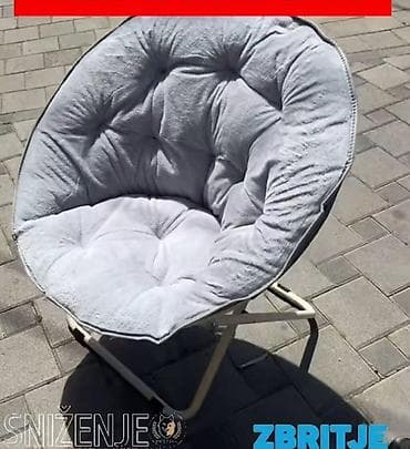 rasklopiva fotelja: Udobna sklopiva fotelja – „moon chair“ - Okrugli, duboko podstavljeni — 1