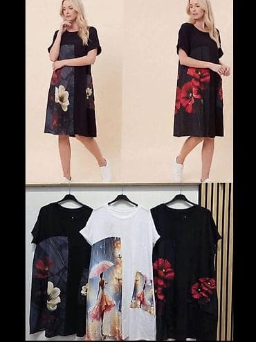 guess bez torba: Haljina siroka sa sarama.Crna,bela.S,M,L,XL 1900 NOVO AKCIJA — 1
