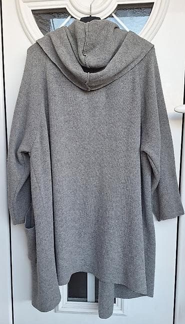 torba e: Kardigan italijanski XXL - Model: dugi kardigan sa kapuljačom - — 2