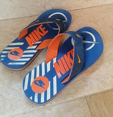 hogan beograd: Nike japanke – muški model - Boja: plava osnova sa narandžastim — 2