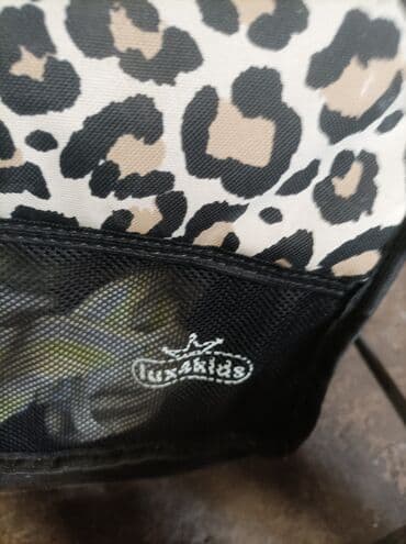 jaknice sa krznom: Dečija kolica marke Lux4kids sa leopard printom. Kolica imaju korpu za — 4