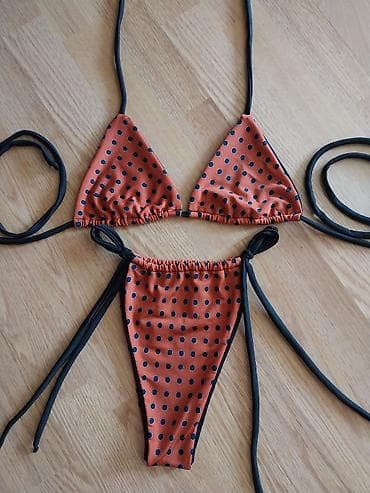 umetak za kupaci kostim: Ženski komplet bikini kupaćih kostima – trouglasti gornji deo i donji — 4
