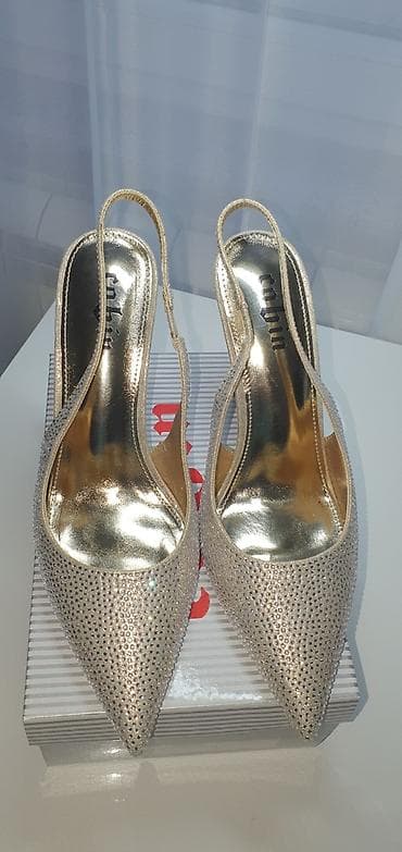 Ženska obuća: Ženske elegantne salonke sa otvorenom petom (slingback) i visokom — 2