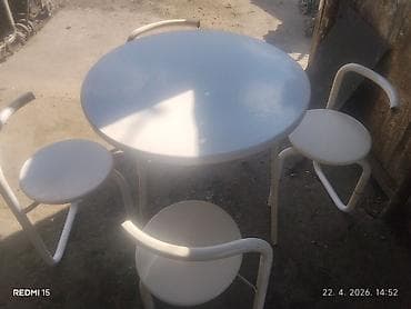 Setovi stolova i stolica: Set baštenskog nameštaja – okrugli sto + 4 stolice - Materijal — 3