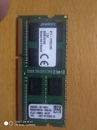 8GB DDR3L RAM Kingston za laptop (1600MHz, 1.35V) na lalafo.rs 8GB DDR3L RAM Kingston za laptop (1600MHz, 1.35V)