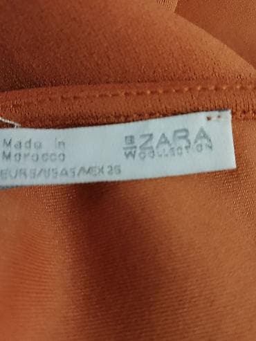 zara pantalone crne: ZARA WOMAN elegantna haljina bez rukava u toploj terakota/narandžastoj — 3