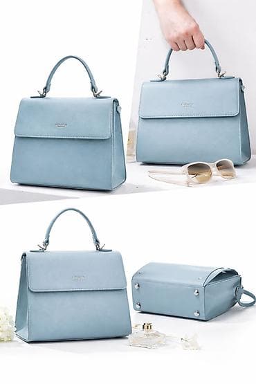 Elegantna ženska torba – pastelno plava - Struktuisan, trapezoidni na lalafo.rs Elegantna ženska torba – pastelno plava - Struktuisan, trapezoidni