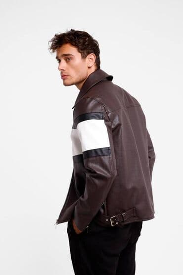 zimske bomber jakne: Kožna jakna Imitacija kože, 2XL, L, M, Zara, bоја - Bordo — 2