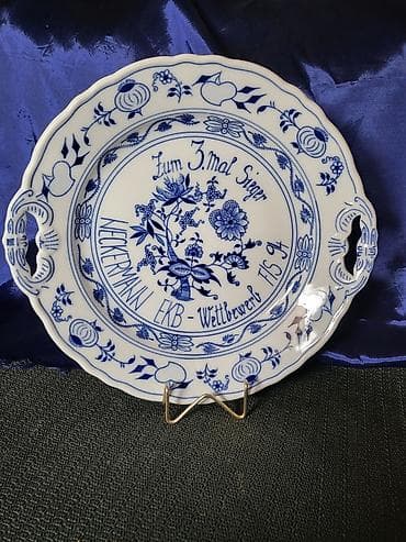 crni tanjiri set: Tanjir redak,lux,original bohemija cvibl mustra iz 1994godine — 4