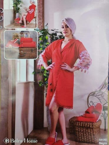 bade mantil versace: FANTAZI Bade Mantl SET 1/5 BADE MANTIL SA CIPKOM DVA PESKIRA SA CIPKOM — 6