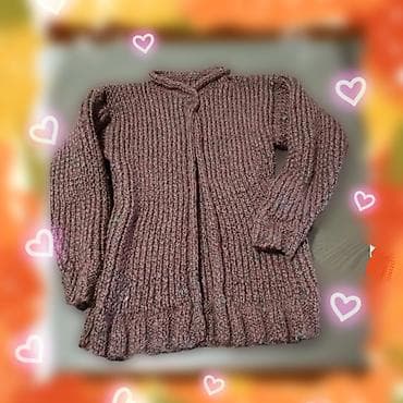 Unikatan ručno pleteni džemper-kardigan NOV, veličina 3XL #Savršen za