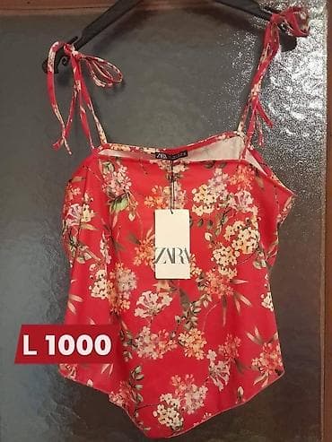 ZARA ženski top na bretele - Model: lagani letnji top sa cvetnim