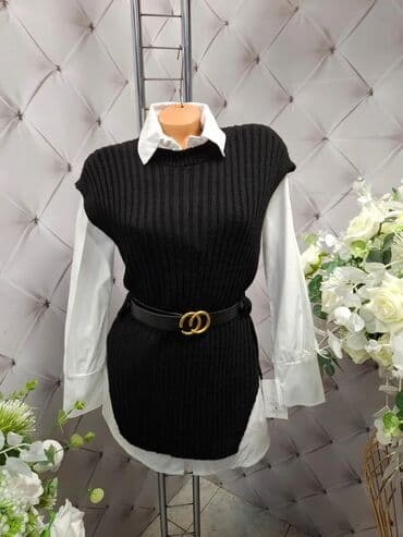 ps svecane haljine: 7Arrows M, bоја - Crna, Koktel, klub, Dugih rukava — 1