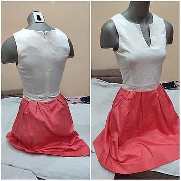 Lepota i nega: Camaïeu ženska haljina - Model: bez rukava, gornji deo u beloj boji — 3