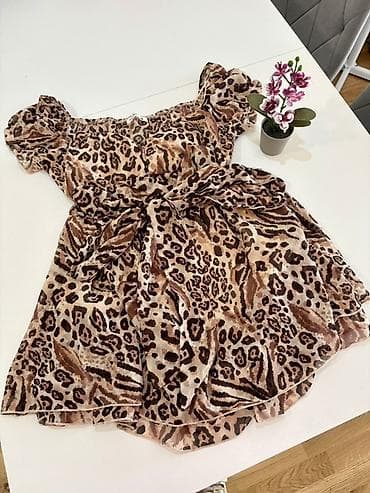 Lepršava mini haljina sa animal (leopard) printom – Terranova na lalafo.rs Lepršava mini haljina sa animal (leopard) printom – Terranova