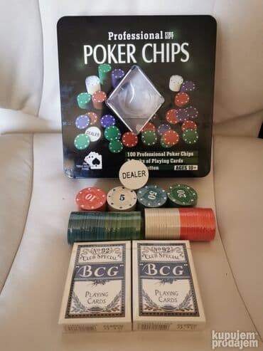Društvene igre: Texas Poker hold em poker set VECI 1299 dinara U setu dobijate 2 — 1