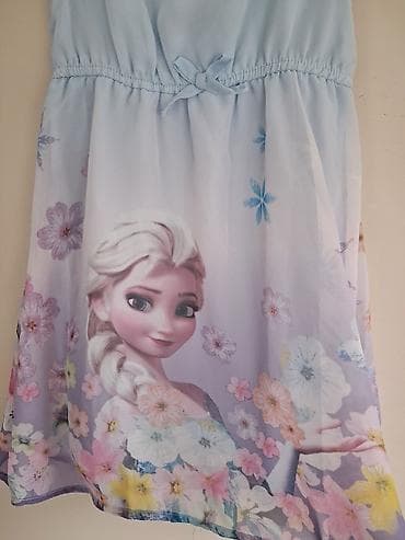 haljine polovne: Dečija haljina H&M – Frozen motiv - Svetloplava haljina bez — 2