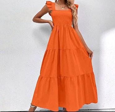 valentino torbice cena: Duga letnja haljina sa volanima - Kroj: duga maxi haljina na spratove — 1