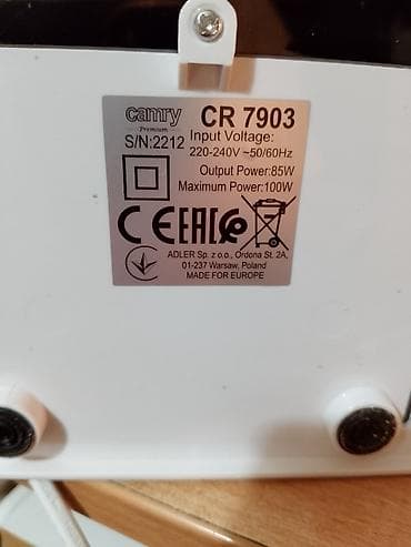 pegle na paru: Camry Premium odvlaživač vazduha CR 7903 Napomena: Uređaj ODVLAŽUJE — 6