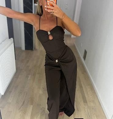 Jumpsuits: Kombinezon elegantni sa ukrasnim kopčama. - Model dugački kombinezon — 3