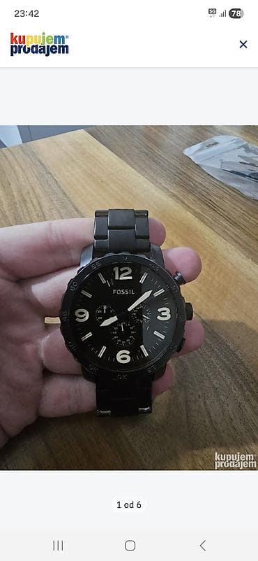 satovi esprit: Fossil muški ručni sat – crni hronograf - Kućište u crnoj završnoj — 3