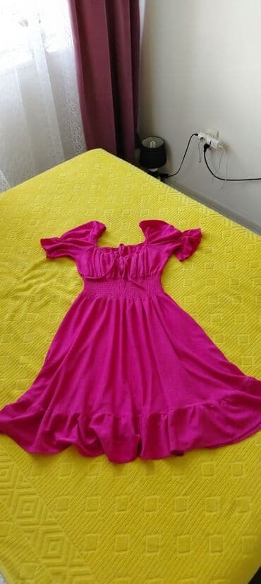 c a haljine 2022: Zara M (EU 38), color - Pink, Short sleeves — 1