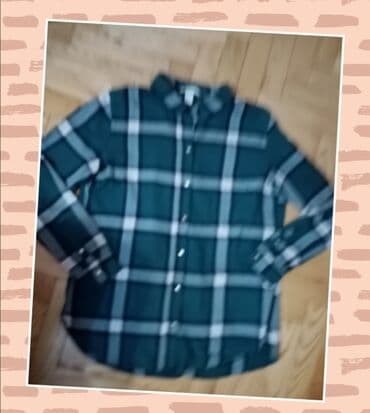 havajske košulje: H&M, M (EU 38), Karirani, bоја - Zelena — 2