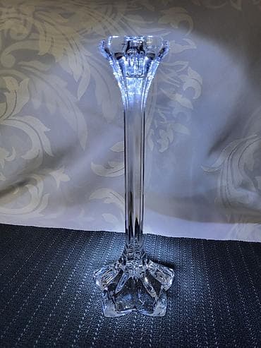 led svecnjak: Nov nemacki kristal svecnjak cvet iz 80ih.god. Svecnja nemacki,pun — 2