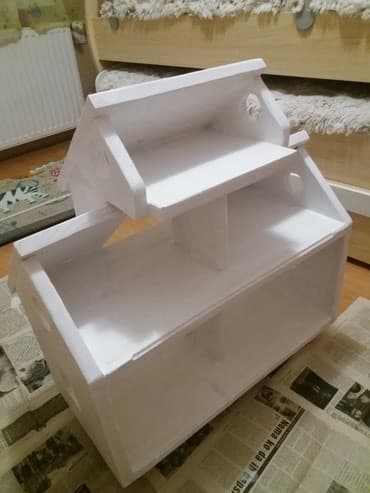 kaput od veštačkog krzna: Nova rucno napravljena kucica od cistog drveta. Bez igracaka. Ne — 4