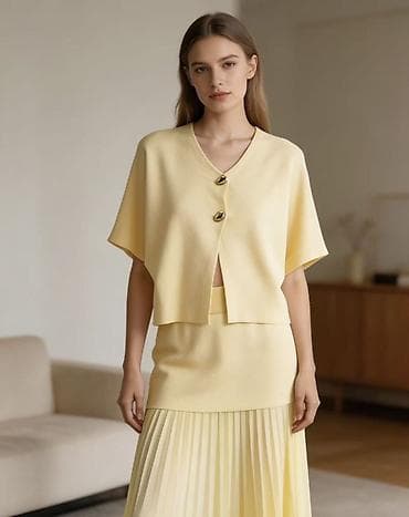 Venčanice i aksesoari: ✨Damski dvodelni komplet – lepršavi kardigan i plisirana suknja ✅2900 — 2