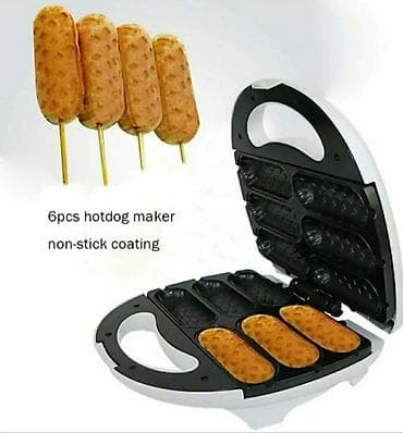 aparati za kosu: Aparat za hot-dog na štapiću – kalup za 6 komada - Istovremeno peče 6 — 2