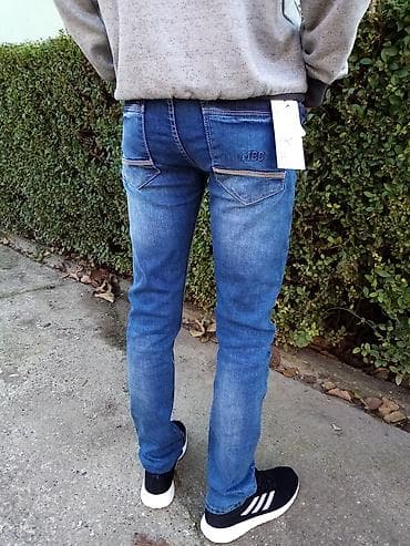 sivo odelo crna kosulja: Creatory farmerice nove, sa elastinom broj 31 slim-fit poluobim struka — 5