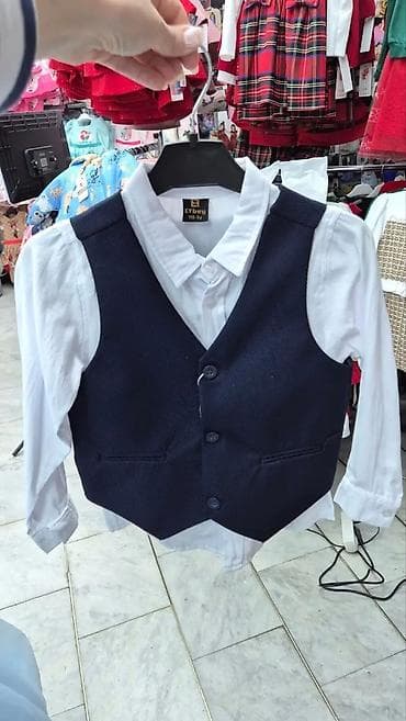 Kompleti: Dečiji svečani komplet – prsluk, košulja i leptir-mašna - Tri dela — 2