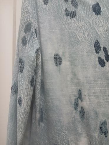 Dresses: Duga haljina sa dugim rukavima u nijansama svetloplave i tamnoplave — 2