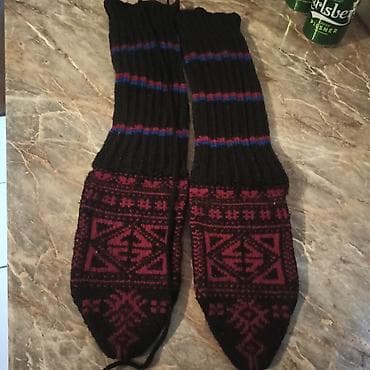 Other: Ručno pletene vunene čarape – opanci/putaše sa bogatim etno motivima — 7