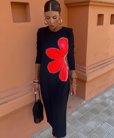 marx odeca: One size, bоја - Crna, Koktel, klub, Dugih rukava — 2