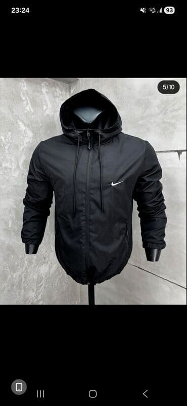 Sportswear: Muška lagana jakna sa kapuljačom - Sportski kroj, zatvaranje na — 1