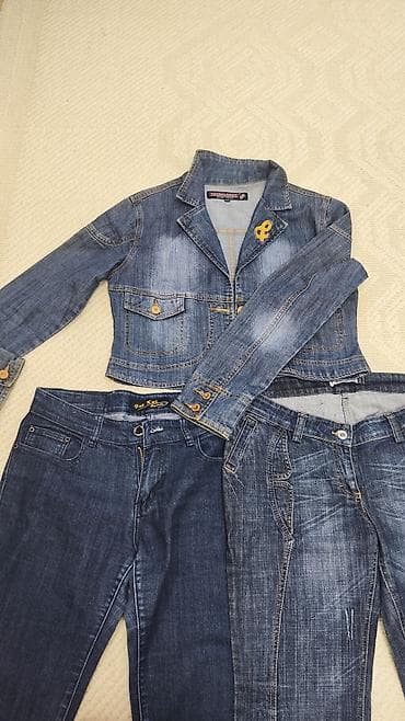 pepco zenske farmerke: Ženski denim komplet + 2 farmerke - Jakna od teksasa (kratki kroj — 2