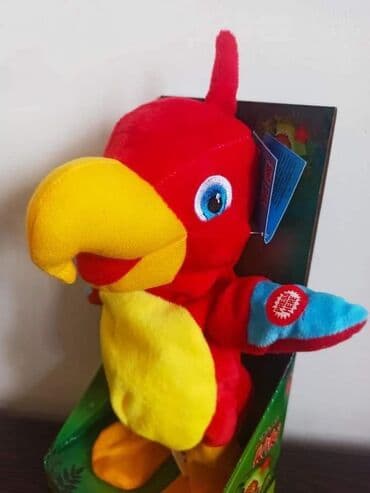 igračka koja ponavlja reči: 🦜NEŠTO NOVO 🥰🦜 BRBLJIVI PAPAGAJ 🥰PLIŠANI PAPAGAJ KIKI ponavlja za — 4